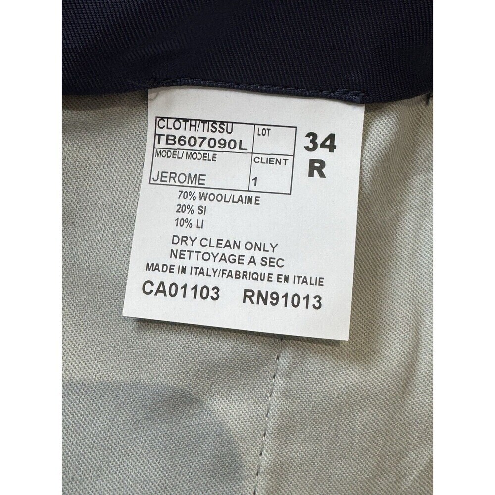 Ted Baker Modern Navy Mix Suit Trousers Pants 34R Wool /LINE - Picture 10 of 12
